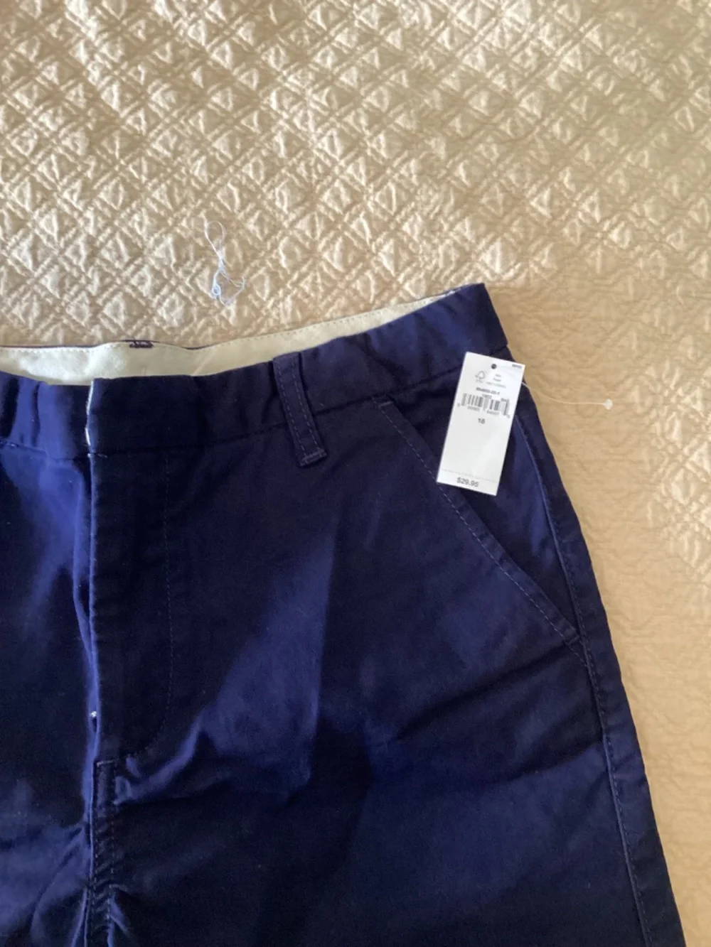 Gap boys nwt size 18 blue cotton chino style shorts